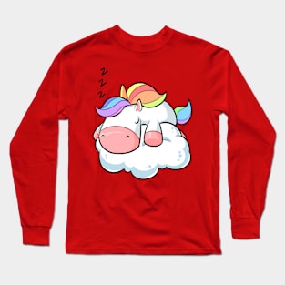 sleepy unicorn Long Sleeve T-Shirt